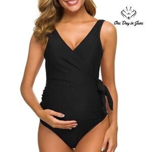Tempotrek Tie Front Maternity One Piece Swimsuit Size M